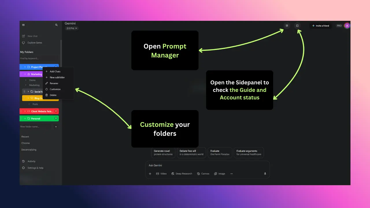 Customize folders with colors and icons